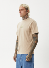AFENDS Mens Repeat - Retro Tee - Taupe - Afends mens repeat   retro tee   taupe