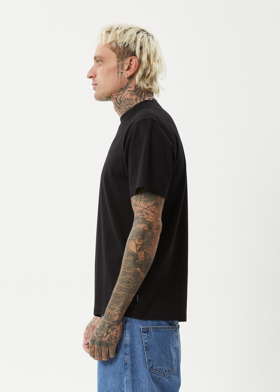 AFENDS Mens Dosed - Retro Tee - Black