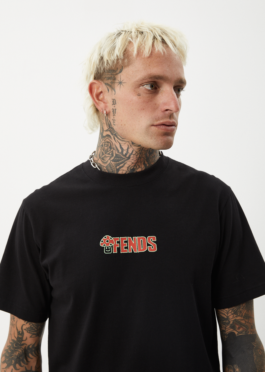 AFENDS Mens Dosed - Retro Tee - Black