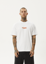 AFENDS Mens Dosed - Retro Tee - White - Afends mens dosed   retro tee   white