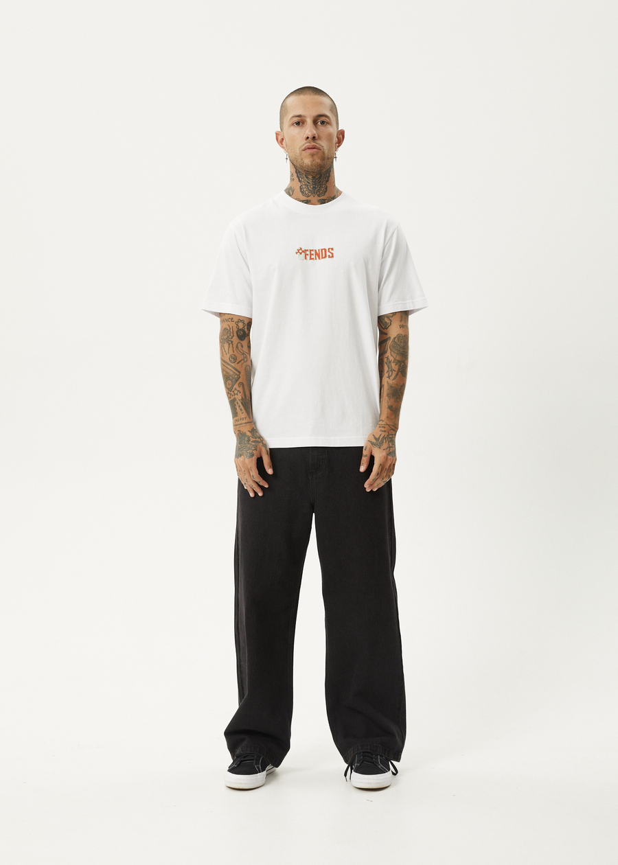 AFENDS Mens Dosed - Retro Tee - White