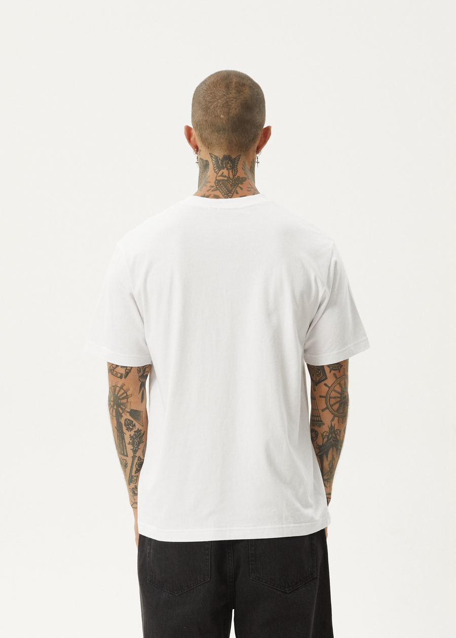 AFENDS Mens Dosed - Retro Tee - White