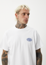 AFENDS Mens Frogga - Heavy Boxy Tee - White - Afends mens frogga   heavy boxy tee   white