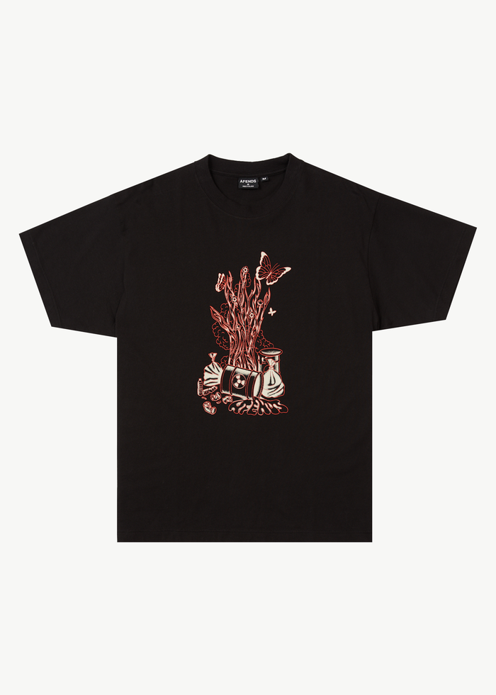 AFENDS Mens Regrowth - Boxy Tee - Black