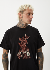 AFENDS Mens Regrowth - Boxy Tee - Black - Afends mens regrowth   boxy tee   black