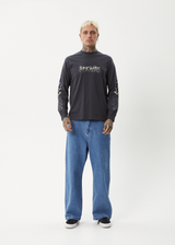 AFENDS Mens Scorched - Long Sleeve Tee - Charcoal - Afends mens scorched   long sleeve tee   charcoal