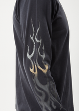 AFENDS Mens Scorched - Long Sleeve Tee - Charcoal - Afends mens scorched   long sleeve tee   charcoal