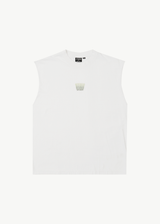 AFENDS Mens Repeat - Sleeveless Tee - White - Afends mens repeat   sleeveless tee   white