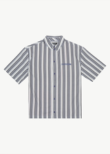 AFENDS Mens Lined Up - Short Sleeve Shirt - White Stripe - Afends mens lined up   short sleeve shirt   white stripe 