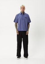 AFENDS Mens Scorched - Short Sleeve Shirt - Marlin - Afends mens scorched   short sleeve shirt   marlin 
