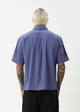 AFENDS Mens Scorched - Short Sleeve Shirt - Marlin - Afends mens scorched   short sleeve shirt   marlin 