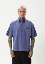 AFENDS Mens Scorched - Short Sleeve Shirt - Marlin - Afends mens scorched   short sleeve shirt   marlin 