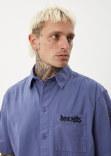 AFENDS Mens Scorched - Short Sleeve Shirt - Marlin - Afends mens scorched   short sleeve shirt   marlin 