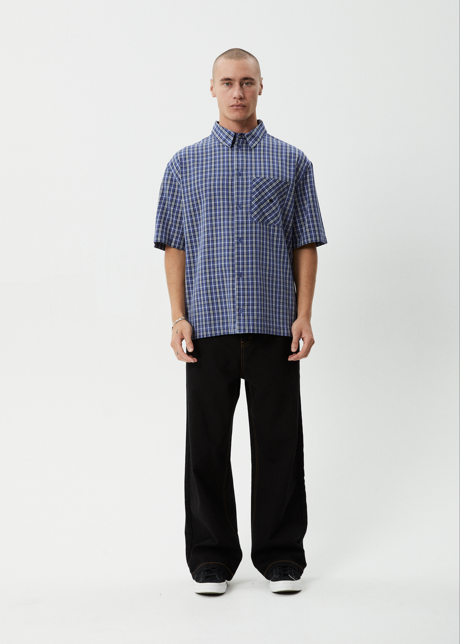 AFENDS Mens Shipwreck - Short Sleeve Shirt - Marlin