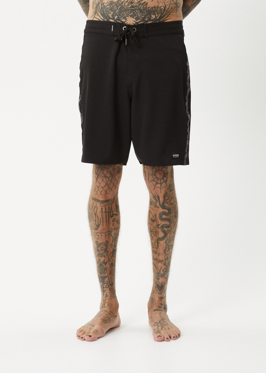 AFENDS Mens Bound - Surf Related Boardshort 20" - Black