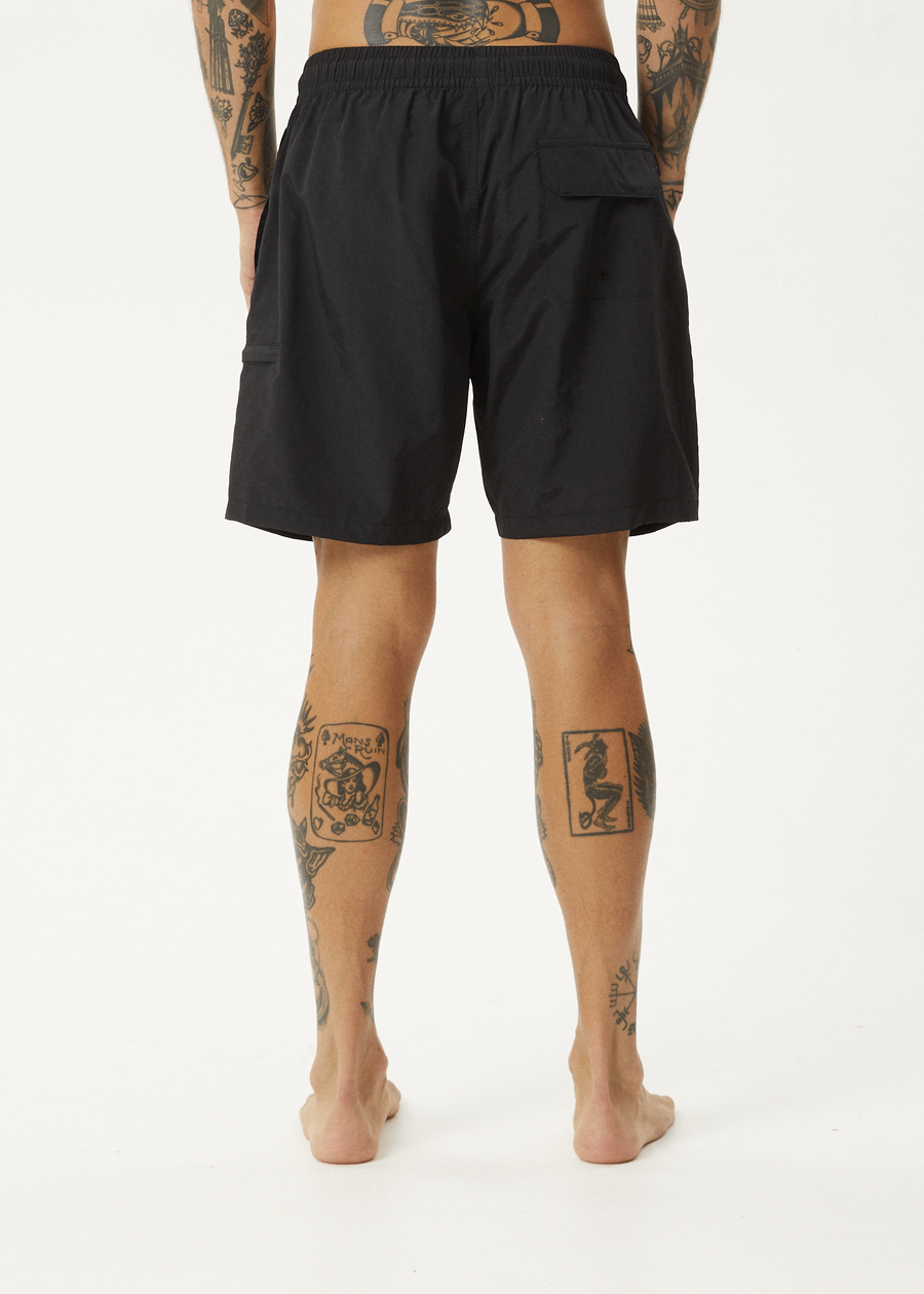 AFENDS Mens Fruiting - Baywatch Swim Short 18" - Black