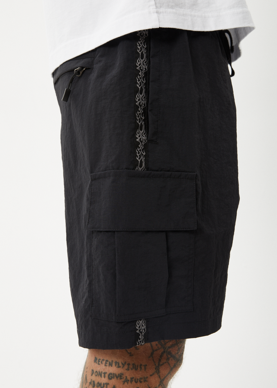 AFENDS Mens Bound - Cargo Short 20" - Black