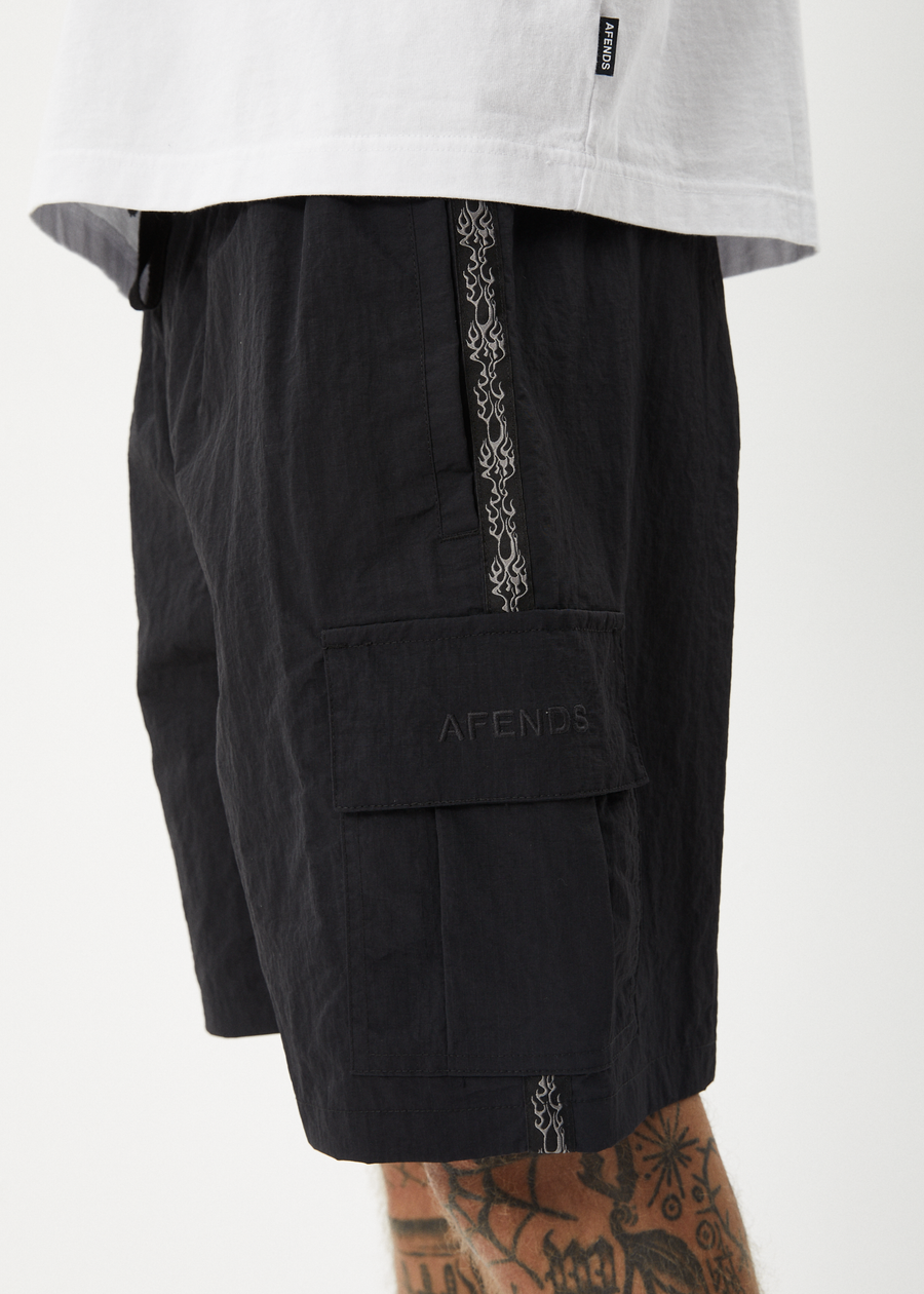 AFENDS Mens Bound - Cargo Short 20" - Black