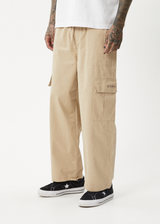 AFENDS Mens Atlas - Twill Cargo Pant - Taupe - Afends mens atlas   twill cargo pant   taupe