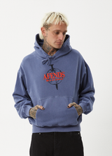 AFENDS Mens Screwed - Boxy Hoodie - Washed Marlin - Afends mens screwed   boxy hoodie   washed marlin