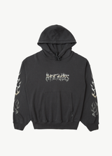 AFENDS Mens Scorched - Boxy Hoodie - Charcoal - Afends mens scorched   boxy hoodie   charcoal
