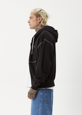 AFENDS Mens Burner - Zip Hood - Black - Afends mens burner   zip hood   black 