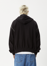AFENDS Mens Burner - Zip Hood - Black - Afends mens burner   zip hood   black 