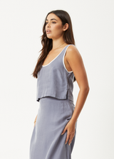 AFENDS Womens Giselle - Cupro Tank - Marlin - Afends womens giselle   cupro tank   marlin 