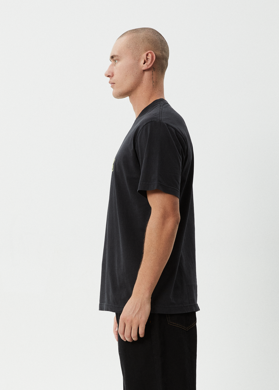 AFENDS Mens Home - Retro Tee - Stone Black