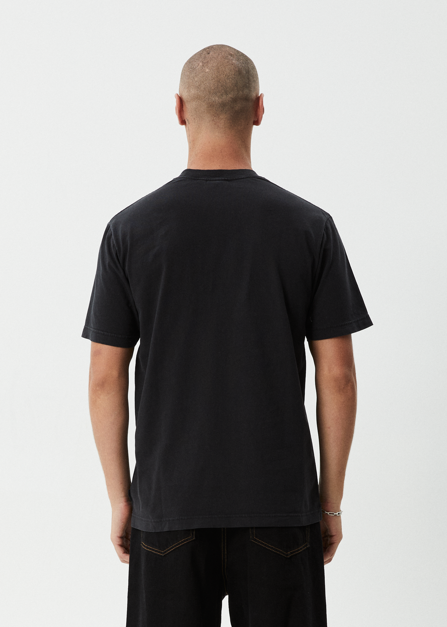 AFENDS Mens Home - Retro Tee - Stone Black