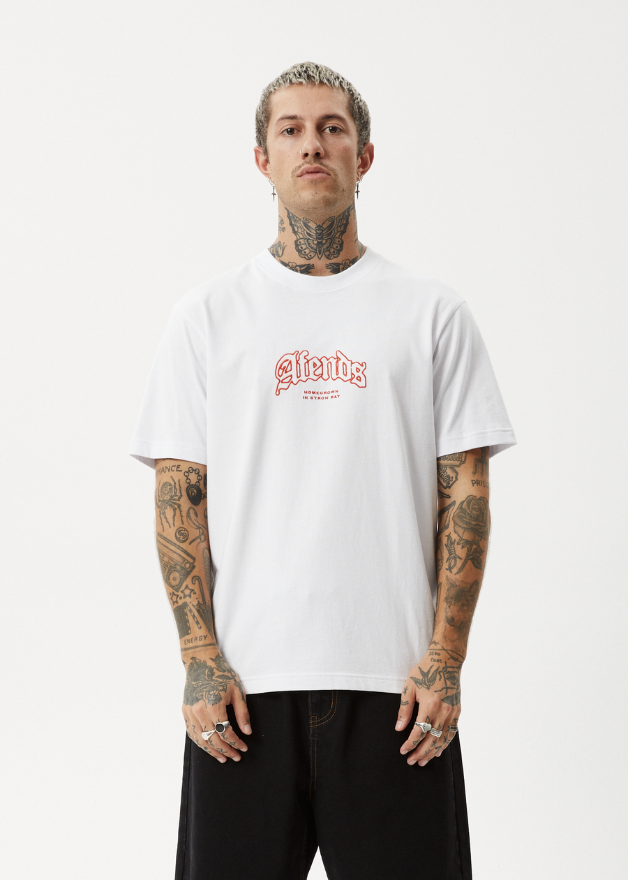 AFENDS Mens Home - Retro Tee - White