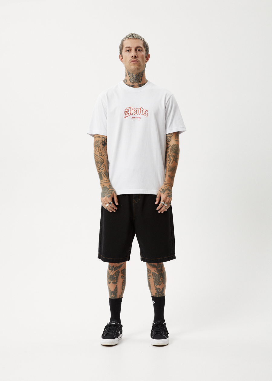 AFENDS Mens Home - Retro Tee - White
