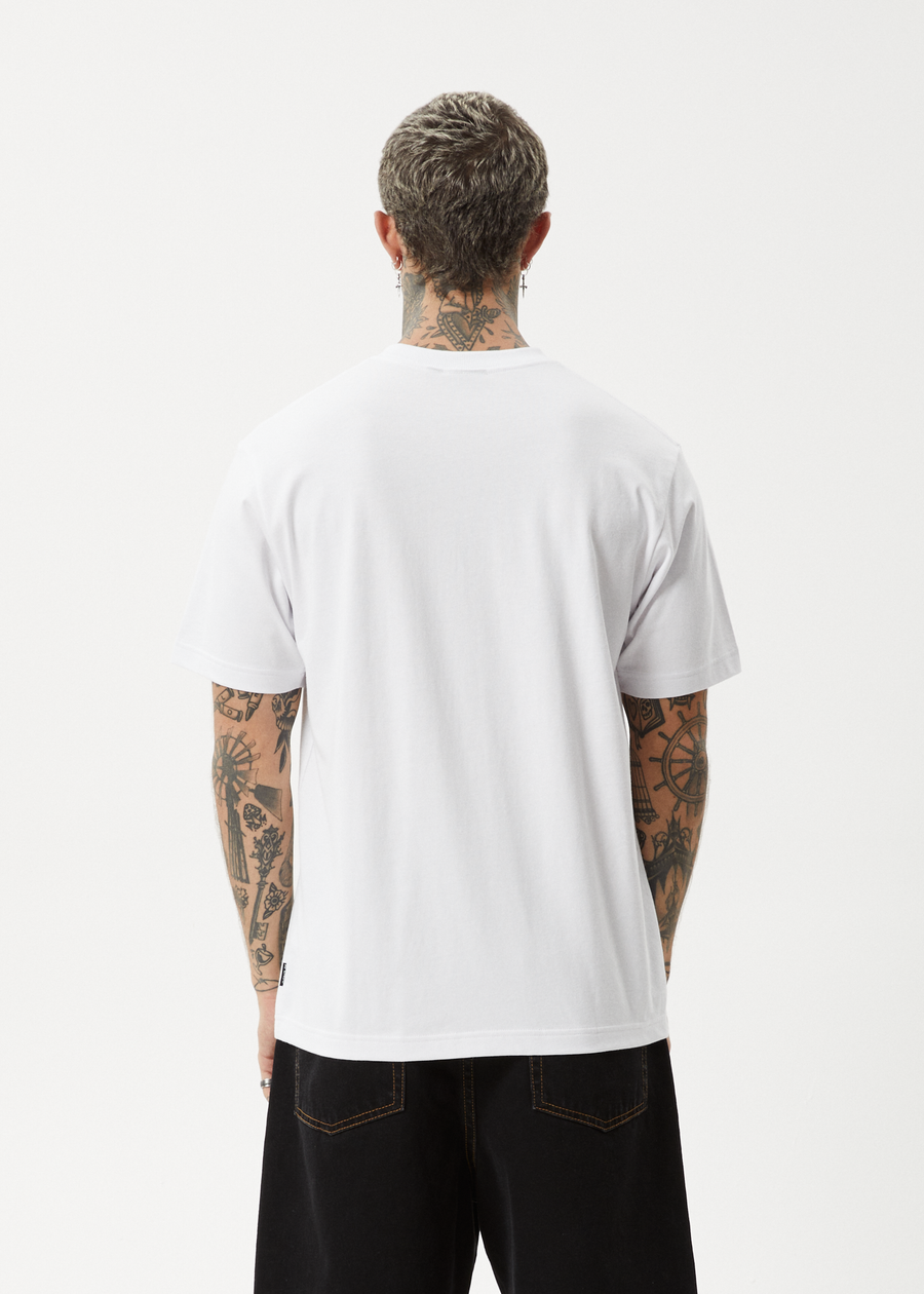 AFENDS Mens Home - Retro Tee - White