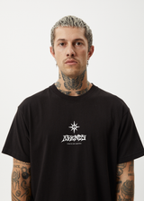 AFENDS Mens Peace Out - Boxy Tee - Black - Afends mens peace out   boxy tee   black