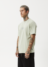 AFENDS Mens Creator - Retro Tee - Eucalyptus - Afends mens creator   retro tee   eucalyptus