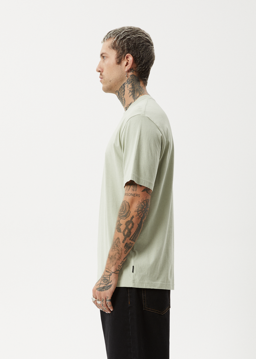 AFENDS Mens Creator - Retro Tee - Eucalyptus