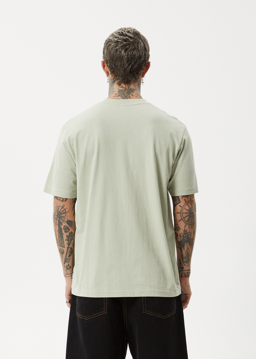 AFENDS Mens Creator - Retro Tee - Eucalyptus