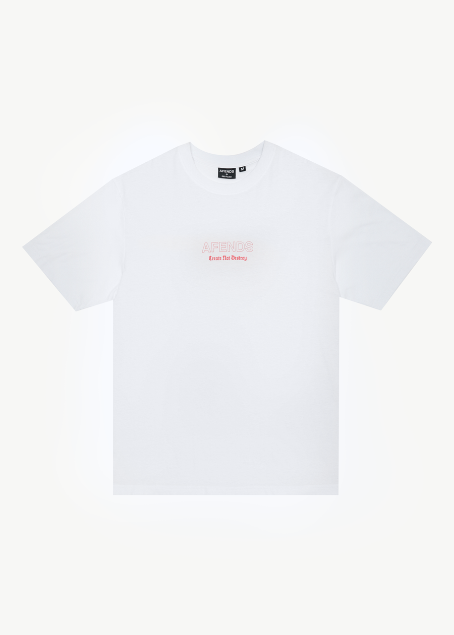 AFENDS Mens Creator - Retro Tee - White