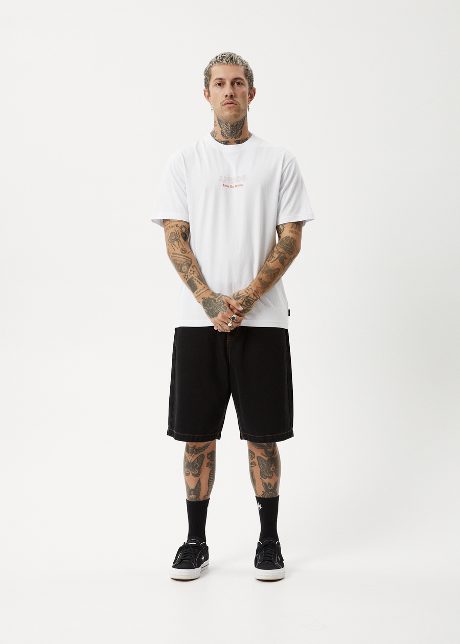 AFENDS Mens Creator - Retro Tee - White