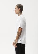 AFENDS Mens Creator - Retro Tee - White - Afends mens creator   retro tee   white