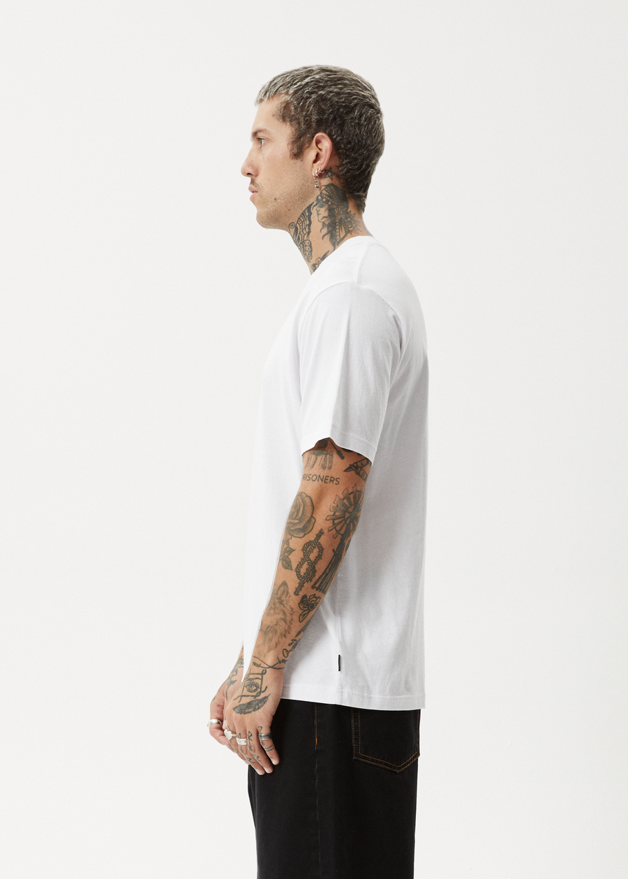 AFENDS Mens Creator - Retro Tee - White
