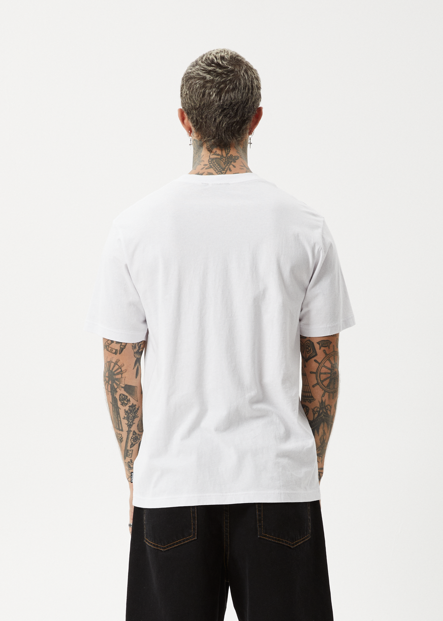 AFENDS Mens Creator - Retro Tee - White