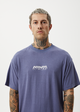 AFENDS Mens Repeat Me - Boxy Tee - Marlin - Afends mens repeat me   boxy tee   marlin