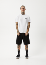 AFENDS Mens Destroyer - Boxy Tee - White - Afends mens destroyer   boxy tee   white