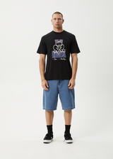 AFENDS Mens Zen Feeling - Retro Tee - Black - Afends mens zen feeling   retro tee   black