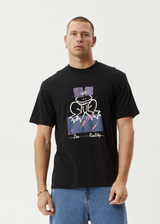 AFENDS Mens Zen Feeling - Retro Tee - Black - Afends mens zen feeling   retro tee   black