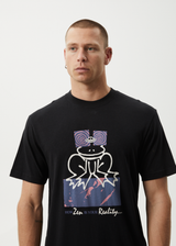 AFENDS Mens Zen Feeling - Retro Tee - Black - Afends mens zen feeling   retro tee   black