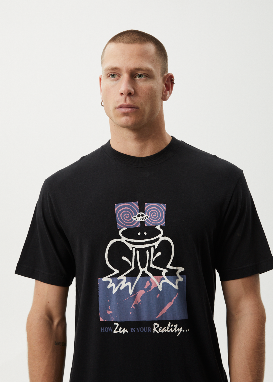 AFENDS Mens Zen Feeling - Retro Tee - Black