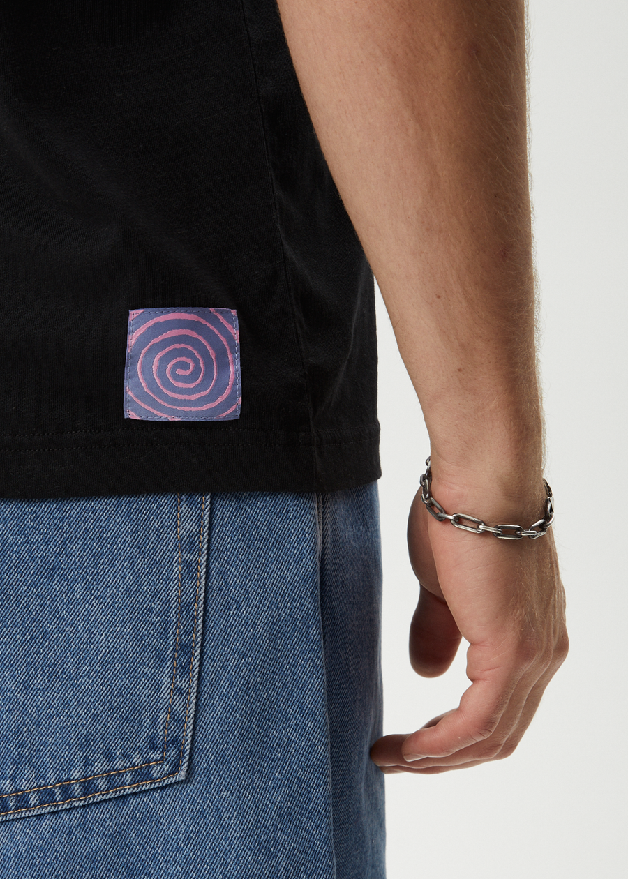 AFENDS Mens Zen Feeling - Retro Tee - Black