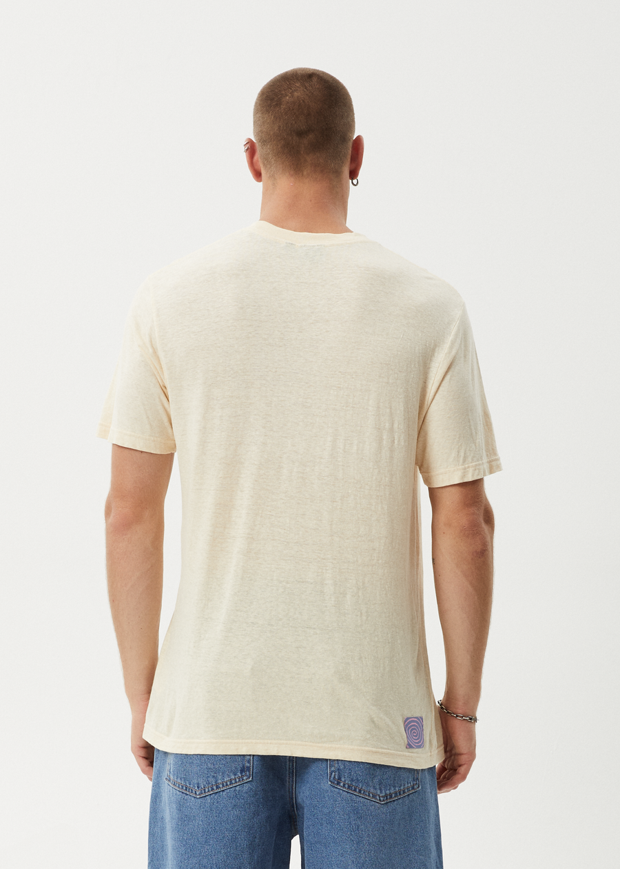 AFENDS Mens Zen Feeling - Retro Tee - Sand